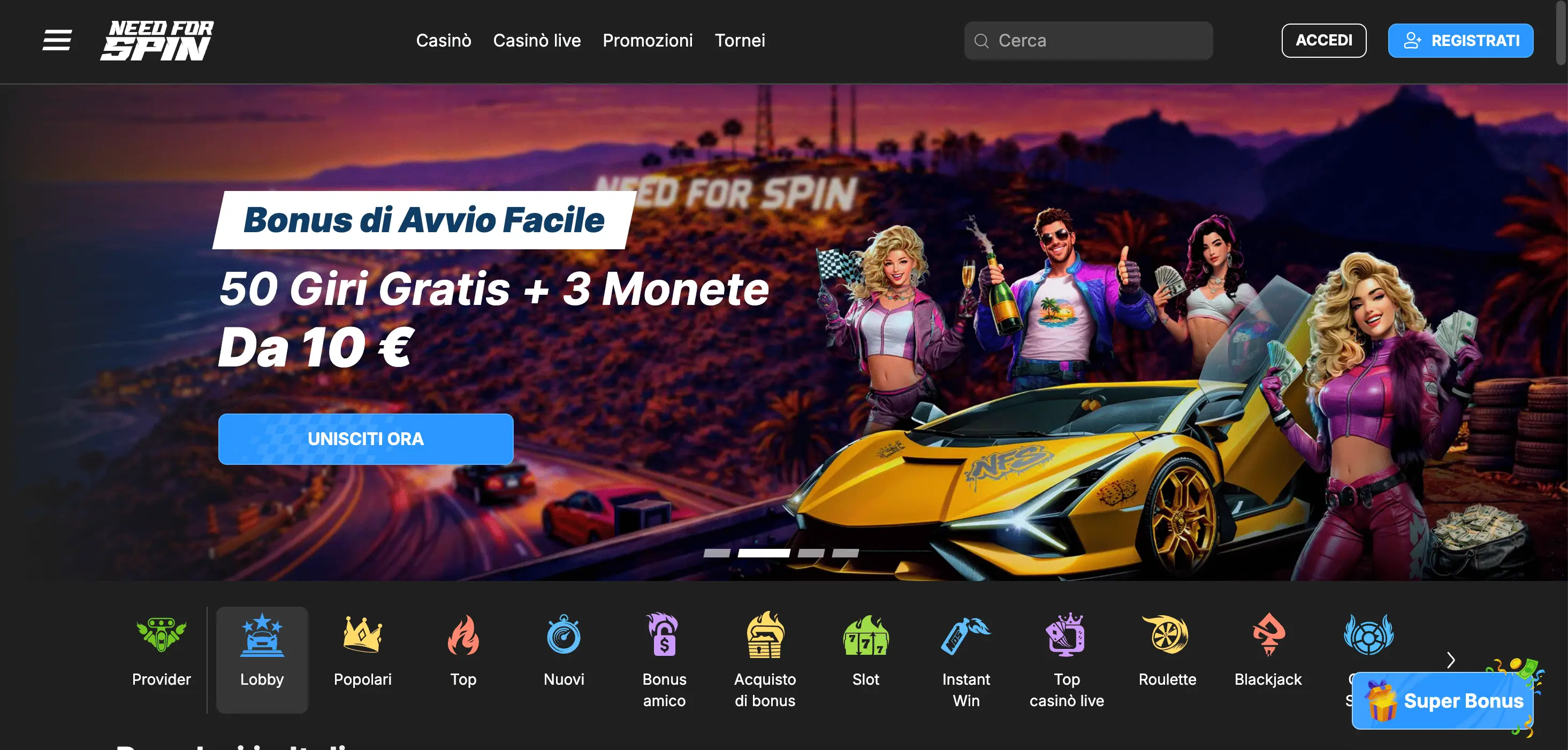 Need for Spin - migliori casino online