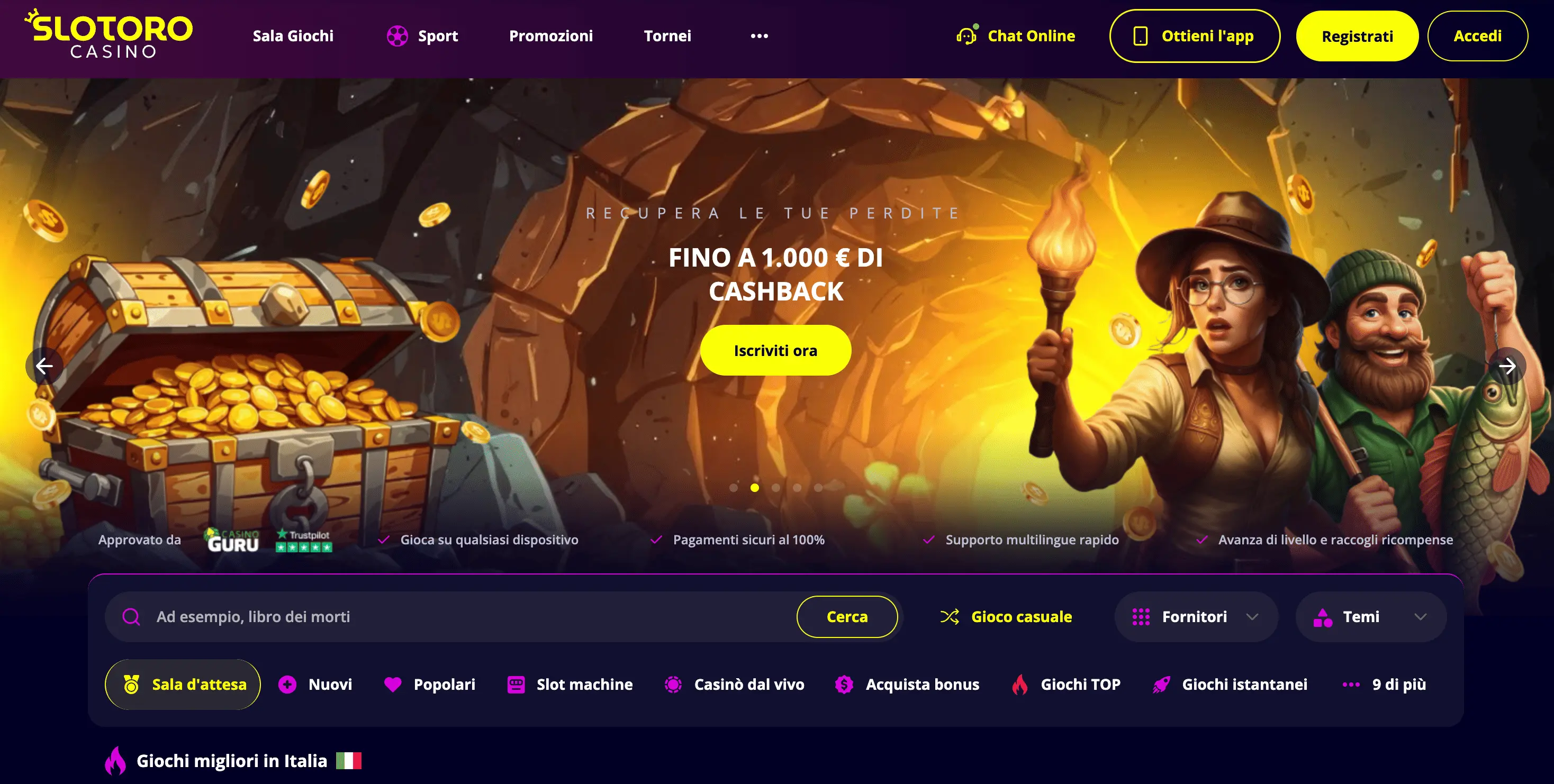 slotoro - migliori casino online